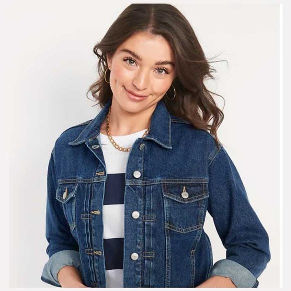 Old Navy Classic Non-Stretch Denim Jacket | Petite Small | NWOT | Never Worn - Picture 1 of 11